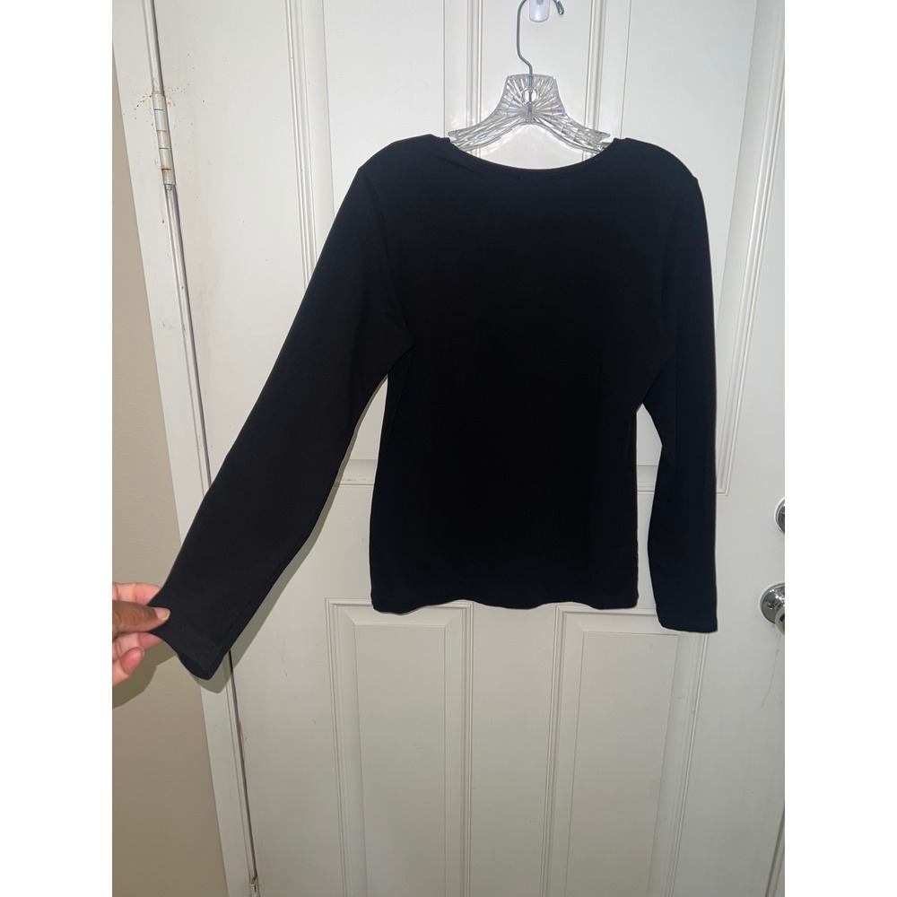 Uniqlo Heattech Mens Long Sleeve Crew Neck Thermal Base Layer Top Black L